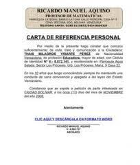 Carta De Referencia Personal Formatos Y Modelos Legales Http