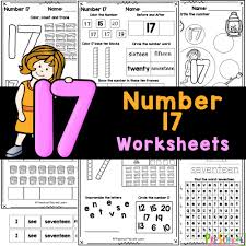 free printable number 17 tracing worksheets