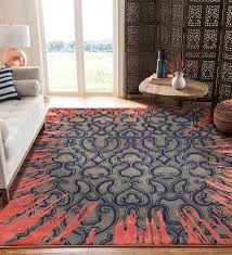 viscose 8 ft x 10 ft hand tufted carpet