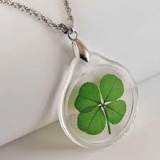 real 4 leaf clover necklace