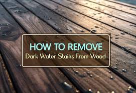 remove dark water stains from wood