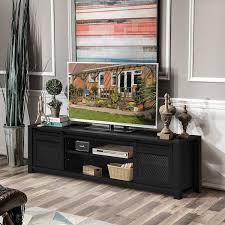 Costway 59 In Black Tv Stand Fits Tv S