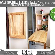 Foldable Table Plans Wall Mounted Table