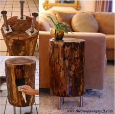 How To Make A Tree Stump Side Table
