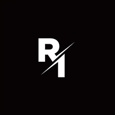 ri logo letter monogram slash with