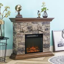 Faux Stone Electric Fireplace Stone