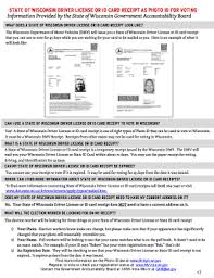First, the act authorizes an individual to use a wisconsin tribal id card as proof of residence Fillable Online Gab Wi State Of Wisconsin Driver License Or Id Card Receipt Gab Wi Fax Email Print Pdffiller