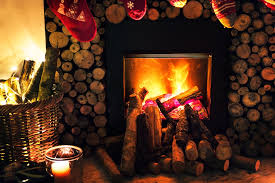 Yule Log Fireplace Happy