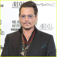 johnny depp presents award at makeup