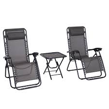 outsunny set of 2 folding chairs with