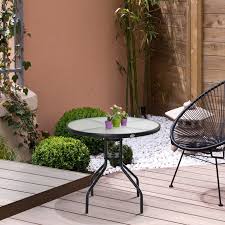 Outsunny Bistro Table Outdoor Round