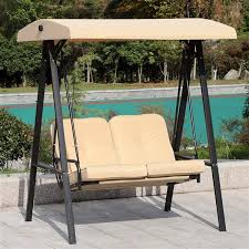 Outsunny Swing Chair 2 Person Black
