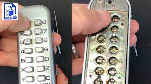 399. How to change the code on a mechanical push button digital combination door  lock - YouTube