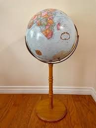 vine globe with maple floor stand