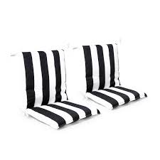 Black Stripe Outdoor Chair Cushion