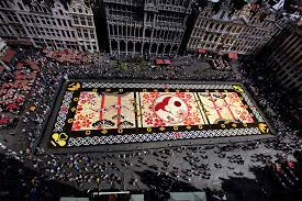 flower carpet at brussels grand place