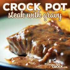 slow cooker steak with gravy recipes