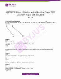 Math explained in easy language, plus puzzles, games, quizzes, worksheets and a forum. Maharashtra Msbshse Ssc Board Question Paper For Class 10 Maths Paper 1 Geometry 2017 In Pdf