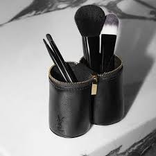 ysl brush holder and brushes black