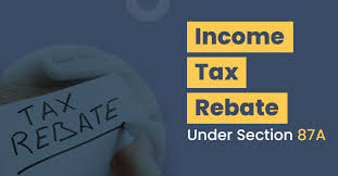 income tax rebate under section 87a