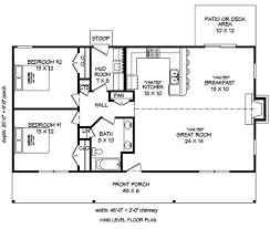2 Bedroom Cottage House Plan 1200 Sq