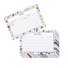 Details About 60 Pack Kitchen Recipe Cards Double Sided Recipe Note Cards With Floral