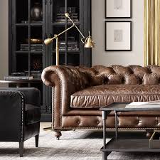 leather chesterfield style sofa