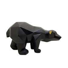 nordic style resin black animal