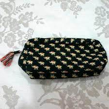 elephant print cosmetic pouch