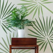 Large Fan Palm Leaf Stencil Reusable