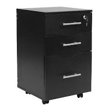 Need more space on your desk? 3 Drawer Black Lockable Filing Pedestal Office Furniture Under Desk Storage Unit Ebay