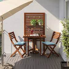 Vos produits de qualité au meilleur prix ! Applaro Table De Jardin Murale Pliante Teinte Brun Ikea Ikea