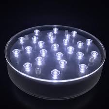 Cys Round Light Battery Pedestal Base With 25 Leds Measures Diameter 6 Inches Undervase Light