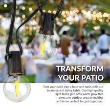 party led outdoor string lights with