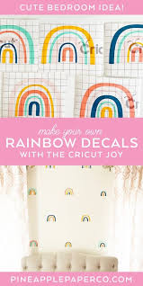 Diy Rainbow Wall Decals Cricut Joy
