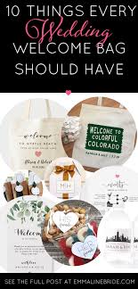 10 things your wedding wele bags