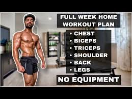 Week Workout Plan At Home No Equipment