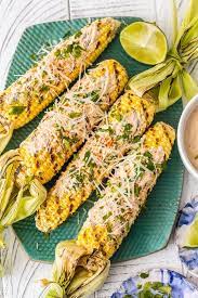 Mexican Grilled Corn On The Cob Easy Side Dish Recipes gambar png