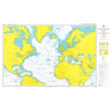Admiralty 4004 A Planning Chart For The North Atlantic Ocean And Mediterranean Sea