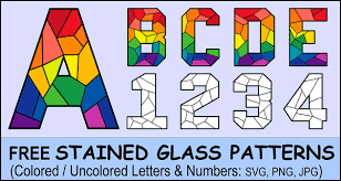 Stained Glass Lettering Patterns Free