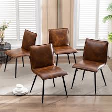 duhome dining chairs set of 4 faux