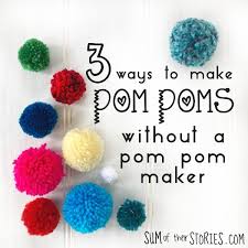 make pom poms without a pom pom maker