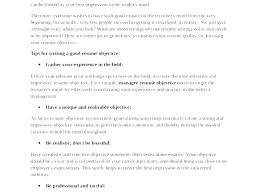 Resume Objective For Entry Level Bookkeeper Good Objectives On