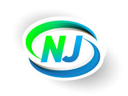 initial letter nj logotype company name