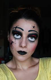 halloween makeup creepy broken doll