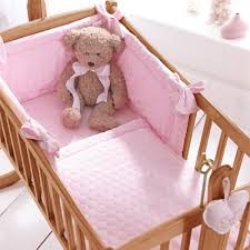 pink cot per and quilt sets