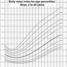 Body Mass Index For Age Percentiles Boys 2 To 20 Years
