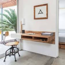 A wall mounted computer desk or wall mounted desk hutch creates a much sleeker, more subtle effect. 12 Best Wall Mounted Desks 2021 Floating Desks To Save Space Apartment Therapy