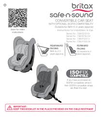 User Manual Britax Safe N Sound Compaq