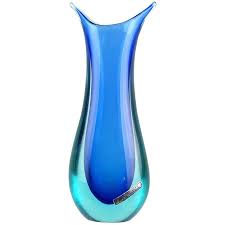 cobalt murano glass bud vase made in